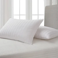 Blue Ridge Home Fashions 350 Thread Count Damask Stripe White Down Pillow