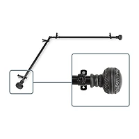 Rod Desyne Ornament Corner Window 3/4 Adjustable Curtain