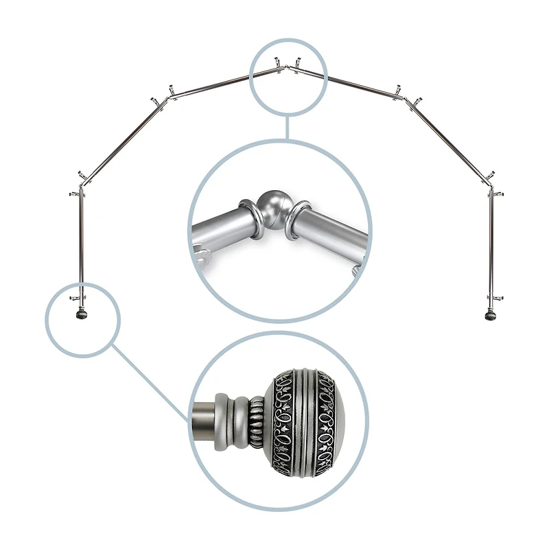 Rod Desyne Ornament 6-Sided Bay Window Rod