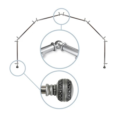 Rod Desyne Ornament 6-Sided Bay Window Rod
