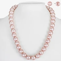 Monet Jewelry Timeless Collar Necklace And Stud Earring Womens Simulated Pearl 2-pc. Jewelry Set