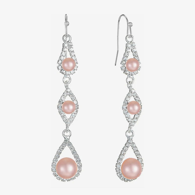 Monet Jewelry Timeless Womens Simulated Pearl Drop Earrings