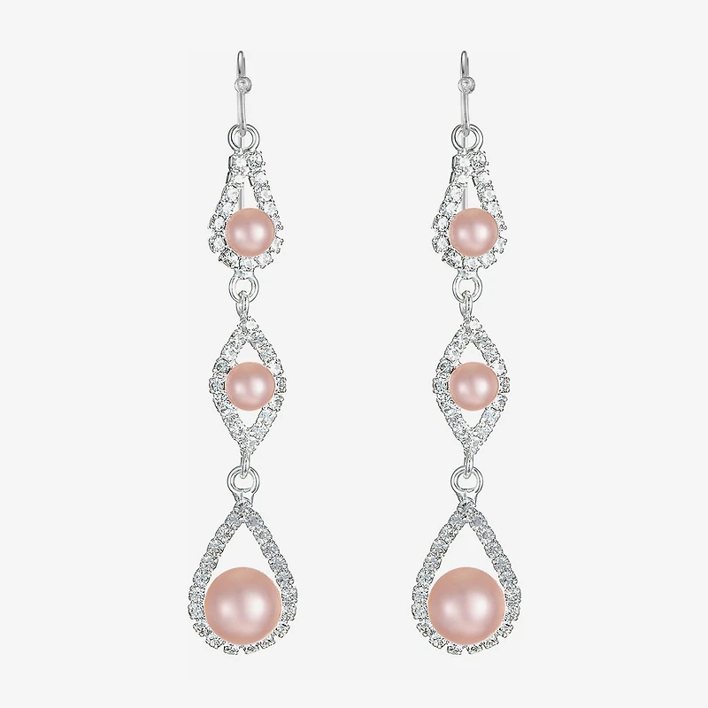 Monet Jewelry Timeless Womens Simulated Pearl Drop Earrings