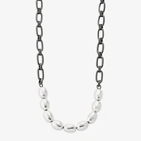 Liz Claiborne Two Tone Womens 17 Inch Collar Necklace