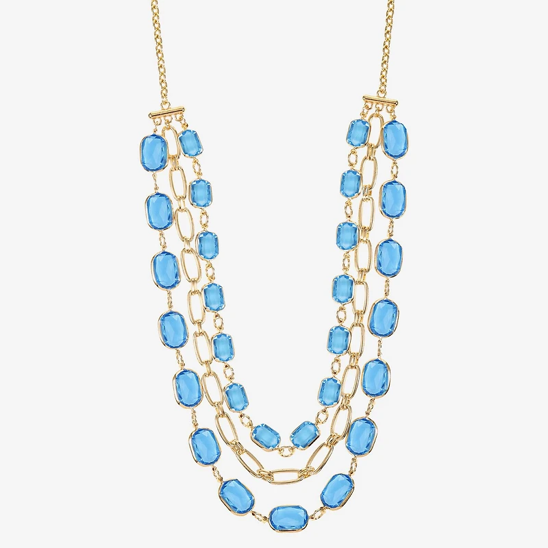 Liz Claiborne Layered Womens 18 Inch Statement Necklace