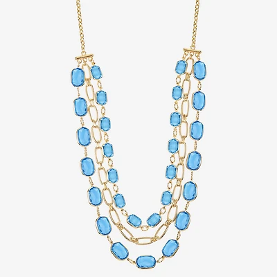 Liz Claiborne Layered Womens 18 Inch Statement Necklace