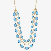 Liz Claiborne Layered Womens 18 Inch Statement Necklace