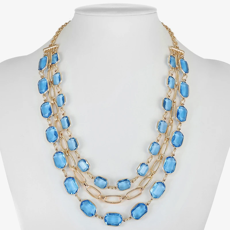 Liz Claiborne Layered Womens 18 Inch Statement Necklace