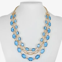 Liz Claiborne Layered Womens 18 Inch Statement Necklace