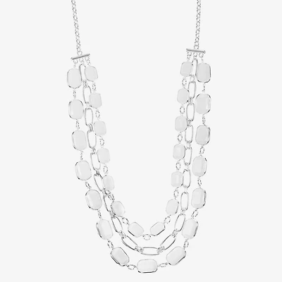 Liz Claiborne Layered Womens 18 Inch Statement Necklace