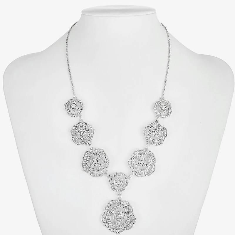Monet Jewelry Timeless Rose Womens Glass 18 Inch Y Necklace