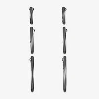 Liz Claiborne Hoop Womens Hypoallergenic 3 Pair Earring Set
