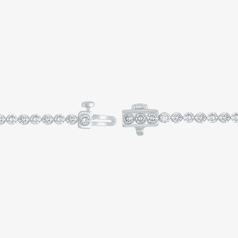 Floating Diamonds (F / Vs2) Womens 5 CT. T.W. Lab Grown White Diamond 14K Gold 7.25 Inch Tennis Bracelet