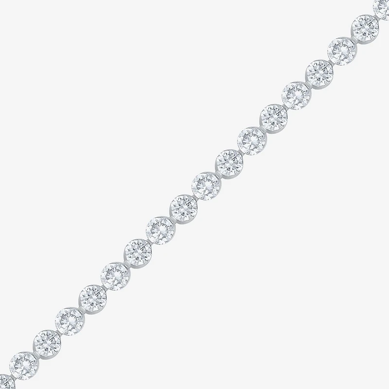 Floating Diamonds (F / Vs2) Womens 5 CT. T.W. Lab Grown White Diamond 14K Gold 7.25 Inch Tennis Bracelet