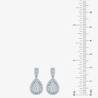 Diamond Blossom (H-I / I1) Womens 1 CT. T.W. Lab Grown White Diamond 10K Gold Pear Drop Earrings