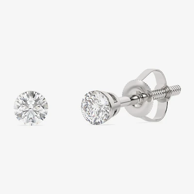 Floating Diamonds (F / Vs2) 1/2 CT. T.W. Lab Grown White Diamond 14K Gold 4.2mm Round Stud Earrings