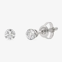 Floating Diamonds (F / Vs2) 1/2 CT. T.W. Lab Grown White Diamond 14K Gold 4.2mm Round Stud Earrings