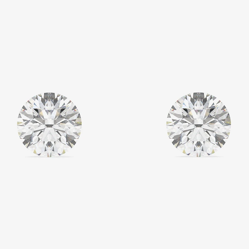 Floating Diamonds (F / Vs2) 1 CT. T.W. Lab Grown White Diamond 14K Gold 5.4mm Round Stud Earrings