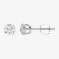 Floating Diamonds (F / Vs2) 2 CT. T.W. Lab Grown White Diamond 14K Gold 6.7mm Round Stud Earrings
