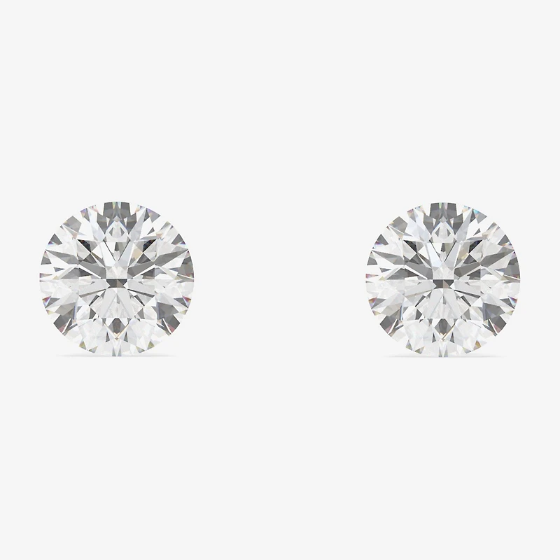 Floating Diamonds (F / Vs2) 2 CT. T.W. Lab Grown White Diamond 14K Gold 6.7mm Round Stud Earrings