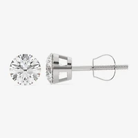 Floating Diamonds (F / Vs2) 3 CT. T.W. Lab Grown White Diamond 14K Gold 7.9mm Round Stud Earrings