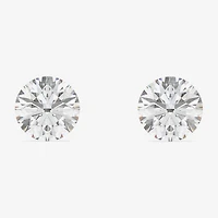 Floating Diamonds (F / Vs2) 3 CT. T.W. Lab Grown White Diamond 14K Gold 7.9mm Round Stud Earrings