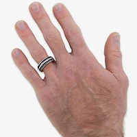 Mens 1 CT. T.W. Natural Black Diamond 10K Gold Wedding Band