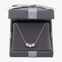 Womens 1 CT. T.W. Lab Grown White Diamond Sterling Silver 17 1/2 Inch Pendant Necklace