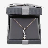 Womens 1 CT. T.W. Lab Grown White Diamond Sterling Silver 18 Inch Pendant Necklace
