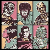 Mens Short Sleeve Universal Monsters Graphic T-Shirt