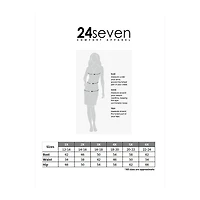 24seven Comfort Apparel Womens Plus Round Neck Elbow Sleeve A-Line Dress