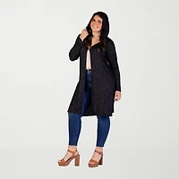 24seven Comfort Apparel Womens Long Sleeve Plus Cardigan