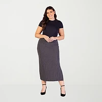 24seven Comfort Apparel Womens Plus Maxi Skirt
