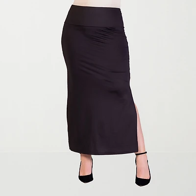 24seven Comfort Apparel Womens Plus Maxi Skirt