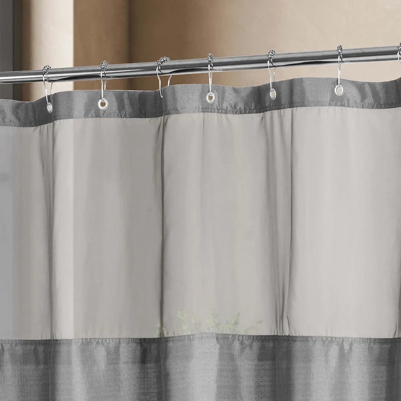Awesome Home™ Waterproof Poly Snap Liner Shower Curtain Set