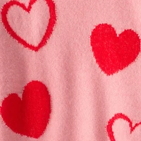 Carter's Little & Big Kid Girls Heart Crew Neck Long Sleeve Pullover Sweater