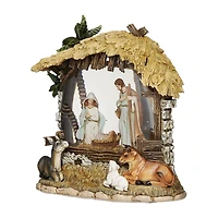 Roman 8"H Lighted Swirl Holy Family Christmas Tabletop Decor