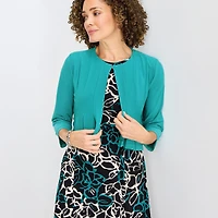 Danny & Nicole Womens Midi Floral Jacket Dress