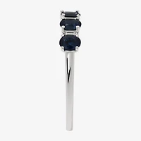 (I-J/I2-I3) Womens 1/10 CT. T.W. Genuine Blue Sapphire 10K Gold Band