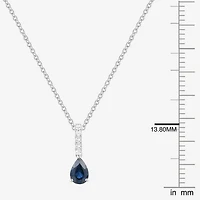 (J-K/I2-I3) Womens Diamond Accent & Gemstone 10K Gold Pear 18 Inch Pendant Necklace