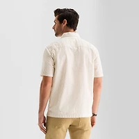 mutual weave Mens Short Sleeve Relaxed Fit Button-Down Shirt