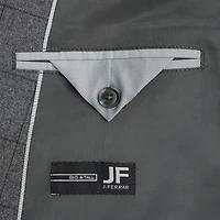 J. Ferrar Ultra Comfort Mens Stretch Fabric Slim Fit Plaid Big and Tall Suit Jacket
