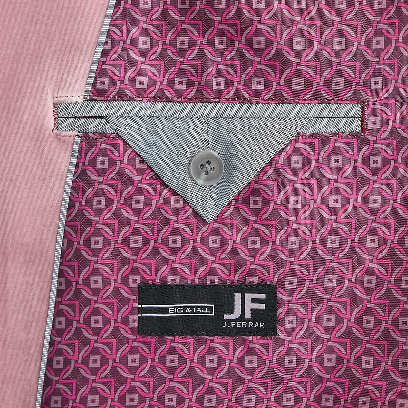 J. Ferrar Corded Mens Big and Tall Regular Fit Velvet Sport Coat