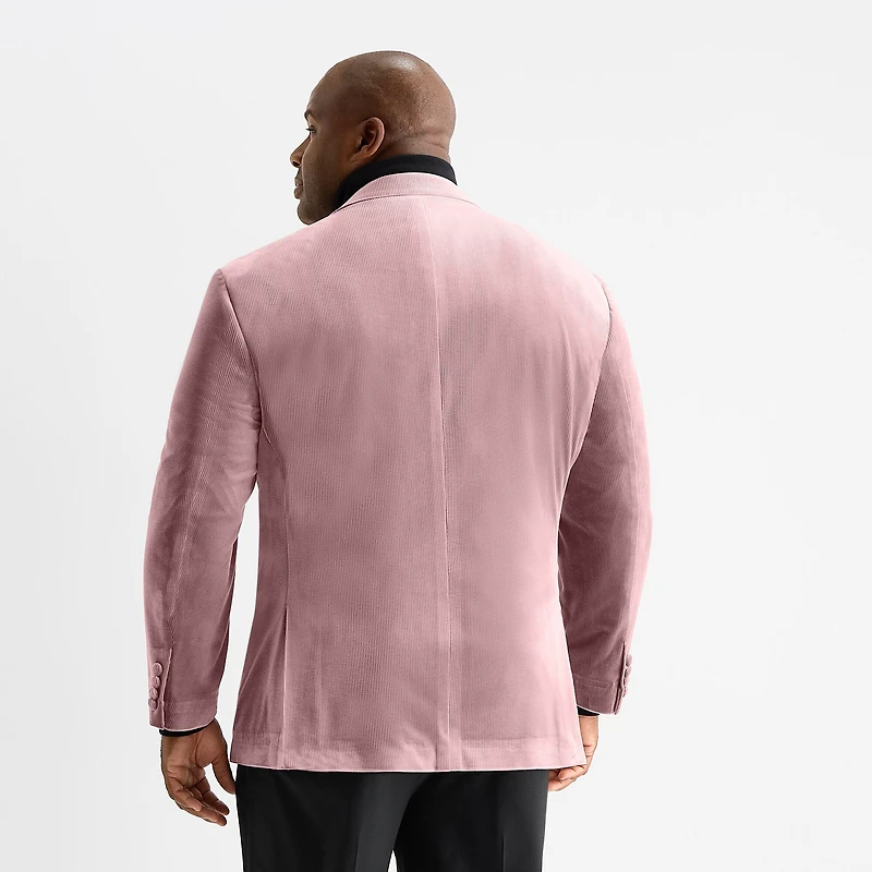 J. Ferrar Corded Mens Big and Tall Regular Fit Velvet Sport Coat