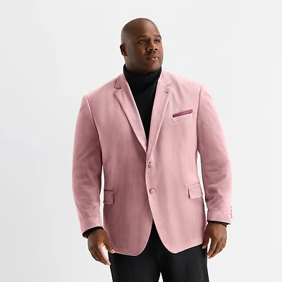 J. Ferrar Corded Mens Big and Tall Regular Fit Velvet Sport Coat