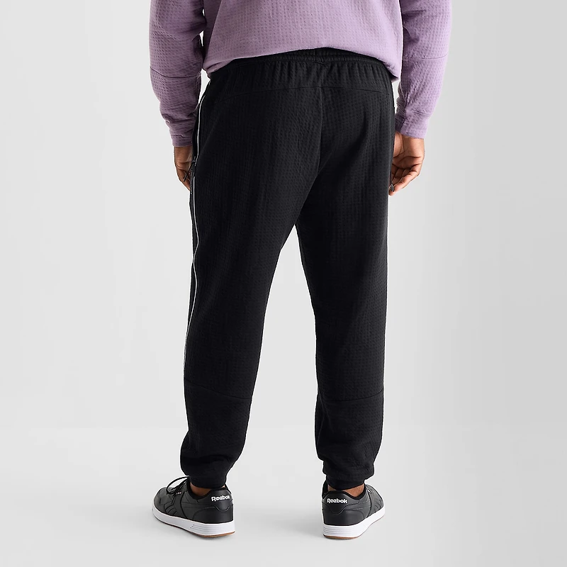 Shaquille O'Neal XLG™ Double Knit Pique Mens Drawstring Waist Cuffed Mid Rise Classic Fit Big and Tall Active Jogger Pant