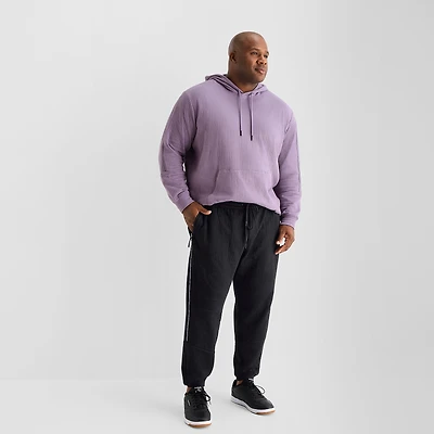 Shaquille O'Neal XLG™ Double Knit Pique Mens DRAWSTRING WAIST Cuffed Mid Rise Classic Fit Big and Tall Active Jogger Pant