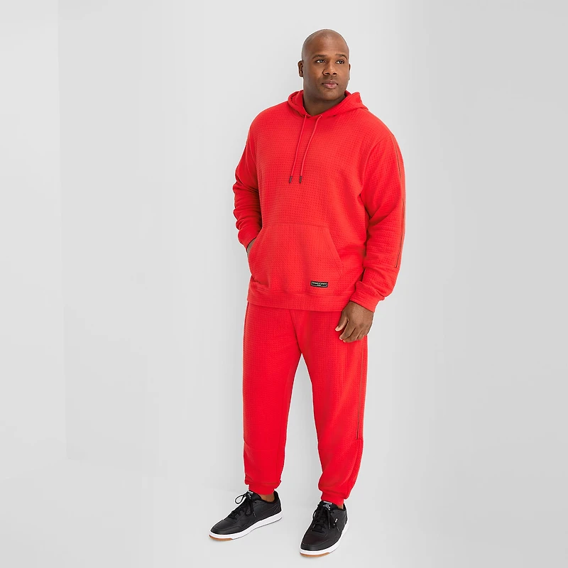 Shaquille O'Neal XLG™ Double Knit Pique Mens Long Sleeve Active Big and Tall Hoodie