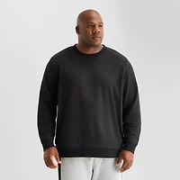 Shaquille O'Neal XLG™ Double Knit Mens Round Neck Long Sleeve Big and Tall Sweatshirt