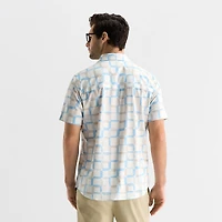 Stylus Mens Short Sleeve Regular Fit Button-Down Shirt